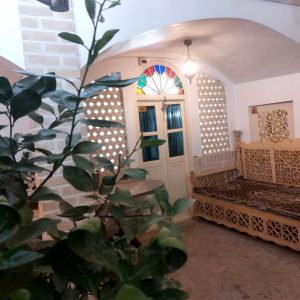 خانه مسافر چهارباغ کاشان فضای محوطه