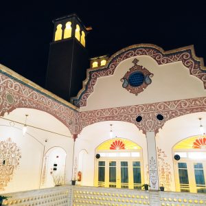 خانه مسافر چهارباغ کاشان فضای محوطه